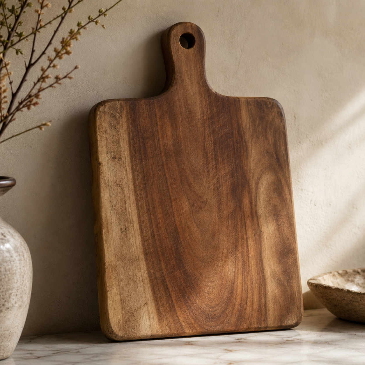 Carved Walnut Serving Board