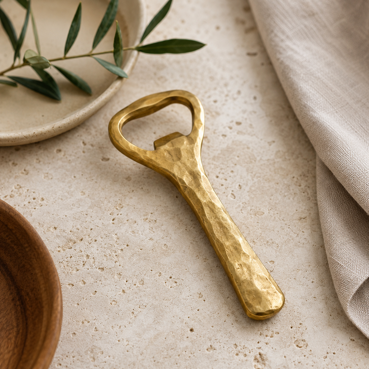 Hand-Forged Brass Bottle Opener